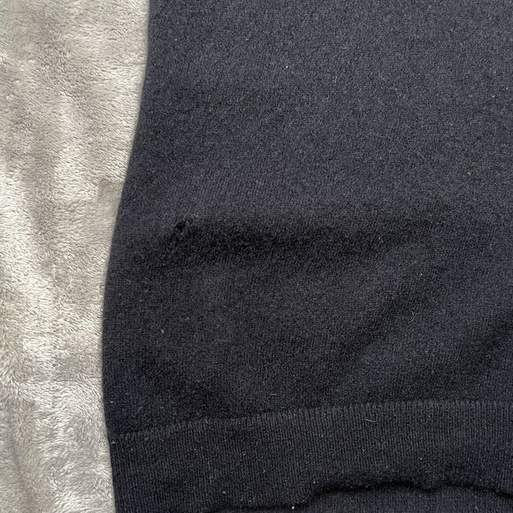 Talbots Cashmere Sweater Women's Small Black 3/4 Sleeve Crew Neck Black Solid - Picture 3 of 8